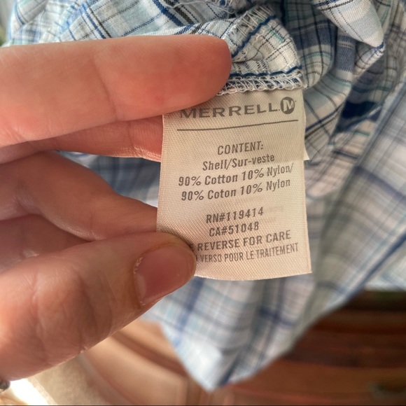 Merrell plaid button down - Picture 9 of 9